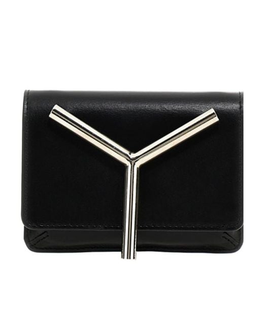 Y. Project Black Logo-Plaque Foldover-Top Crossbody Bag for men
