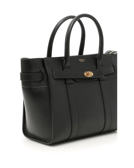 Mulberry Black Bayswater Zipped Small Tote Bag