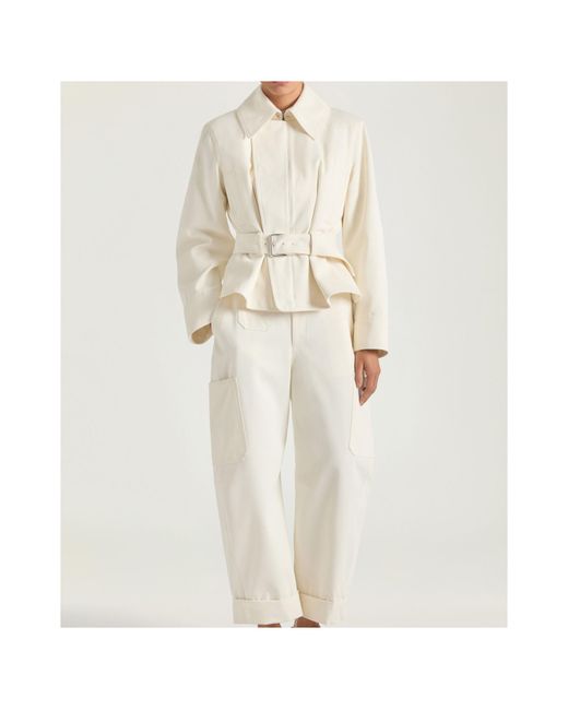 Givenchy Natural Cropped Belted Jacket