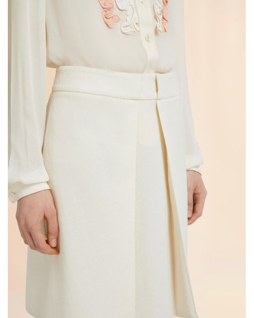 Marni White Pleated Mini Skirt