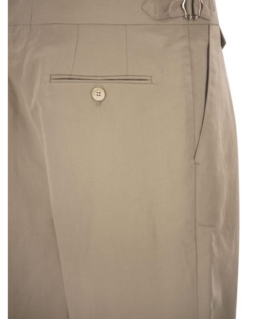 Brunello Cucinelli Natural Turn-Up Hem Shorts for men