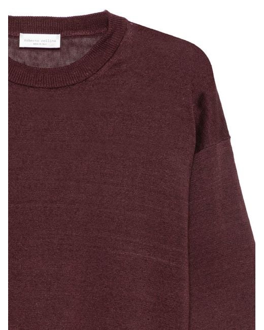 Roberto Collina Purple Short-Sleeve Crew-Neck T-Shirt for men