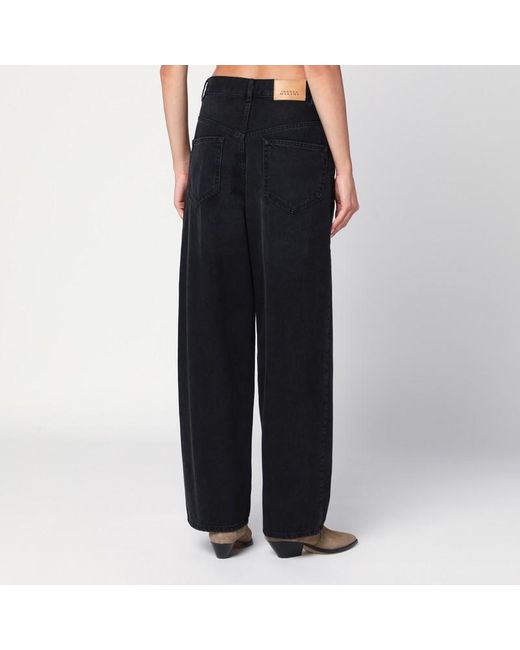 Isabel Marant Black Faded-Effect Jeans