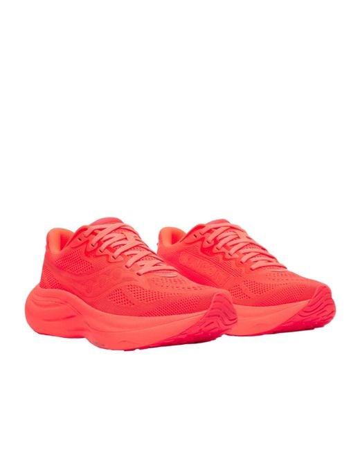 Saucony Red Round-Toe Sneakers