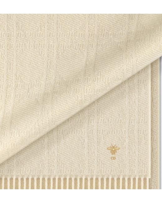 Dior White Cannage Scarf
