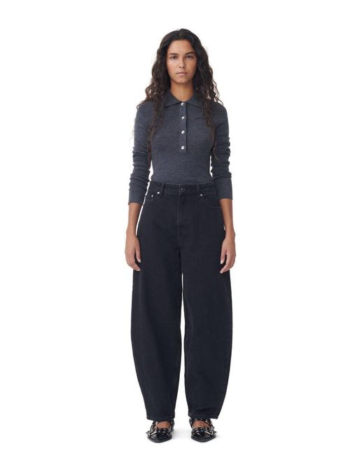 Ganni Black Washed Stary Jeans