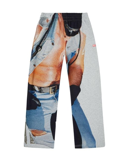 DIESEL Blue X Tom Of Finland Foundation Graphic-Print Trousers for men
