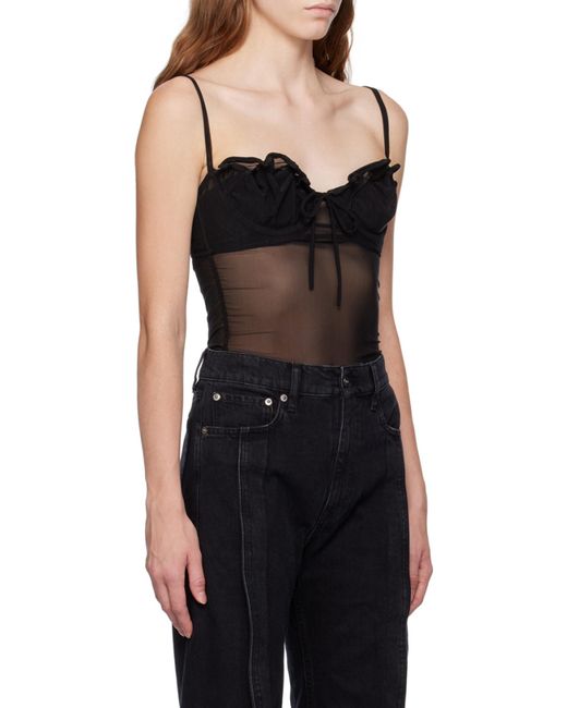 Y. Project Black Tulle Bodysuit