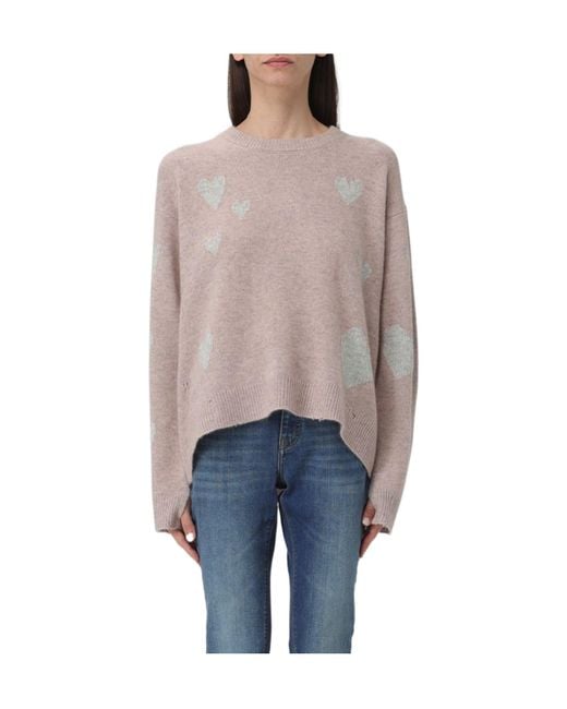 Zadig & Voltaire Blue Markus Heart Crewneck Jumper
