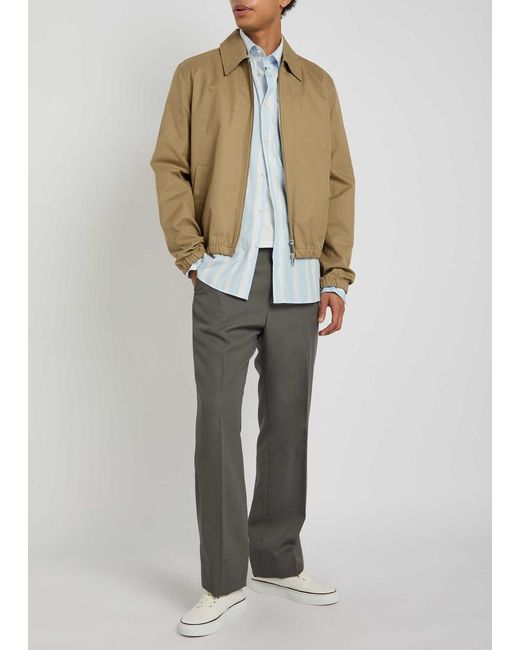 AMI Gray Wool Trousers for men