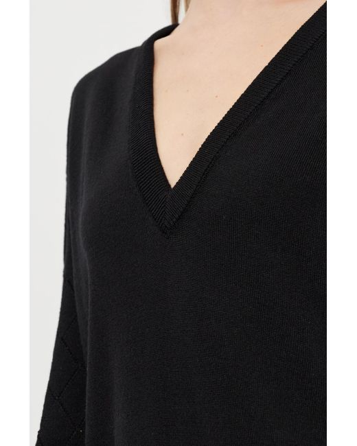 Balmain Black V-Neck Knitted Jumper