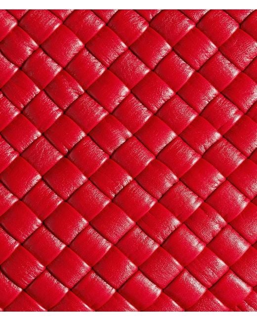 Bottega Veneta Red Soft Knot Clutch Bag