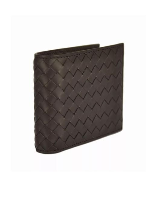 Bottega Veneta Black Intrecciato Bi-Fold Wallet for men