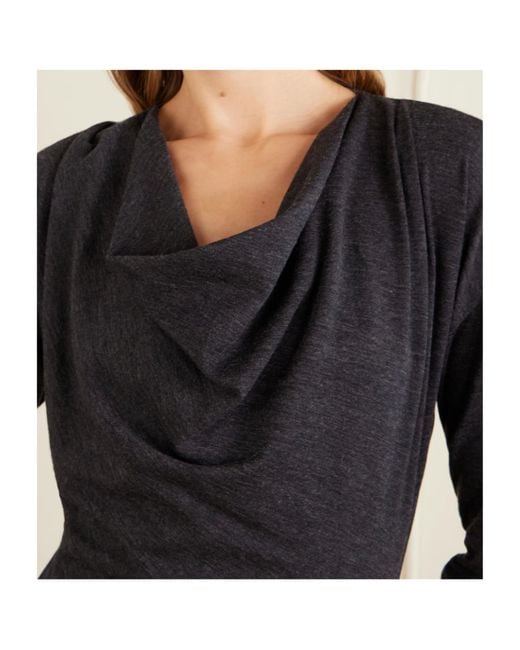 Brunello Cucinelli Black Long-Sleeved Dress