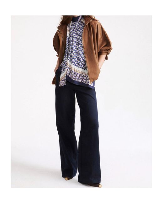 Marella Brown Long-Sleeve Casual Zip-Up Jacket