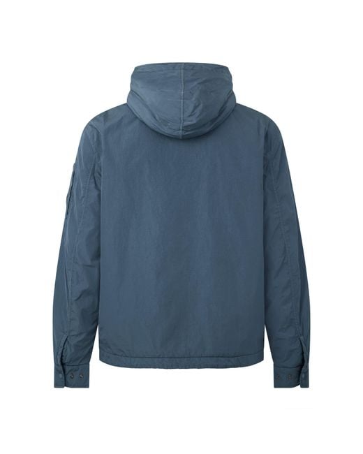 C P Company Blue Slate- Hooded Multi-Pocket Jacket for men