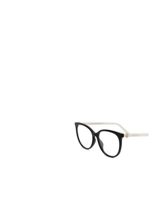 Jimmy Choo Metallic Eyewear Round Frame Glasses