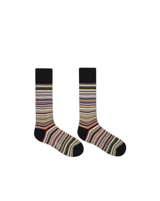 Paul Smith White Multi Stripe 3 Pack Socks for men