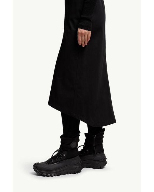 Moncler Black X Ee72 By Edward Enninful Gabardine Midi Skirt