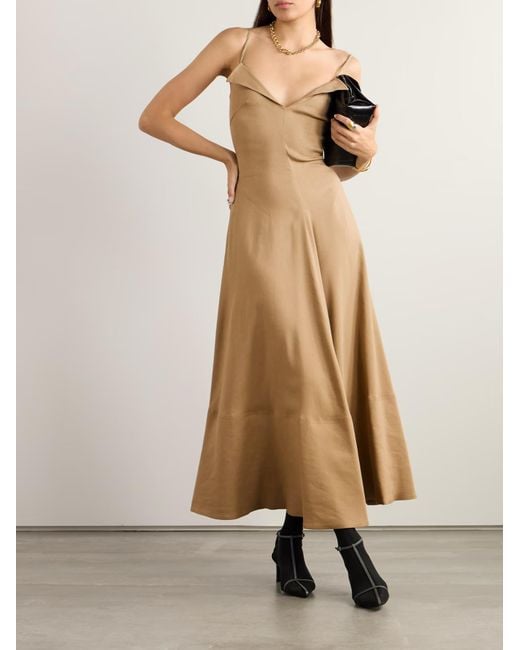 Proenza Schouler Natural Ruby Linen-Blend Maxi Dress