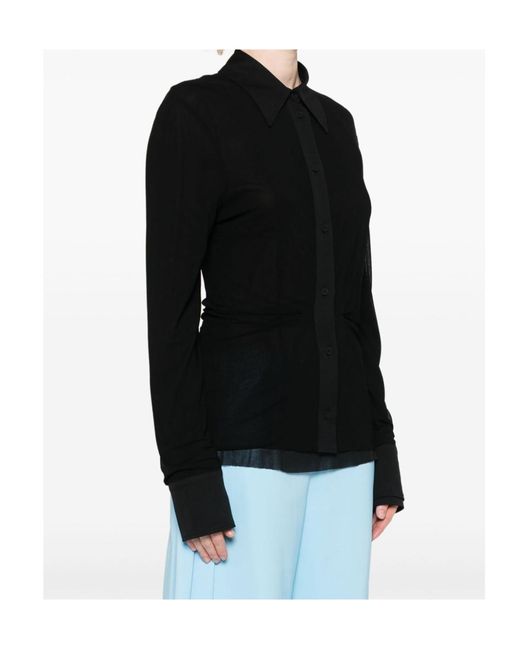 Jil Sander Black Crepe Shirt