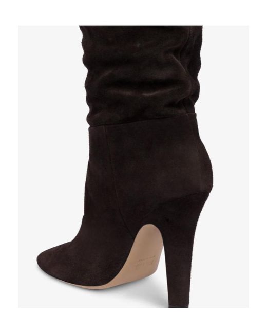 Paris Texas Black Pointed-Toe Knee-High Boots