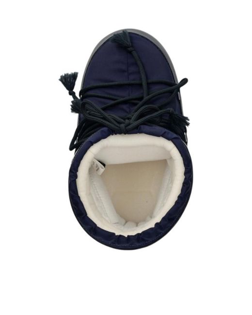 Moon Boot Blue Icon Logo Printed Lace-Up Boots for men