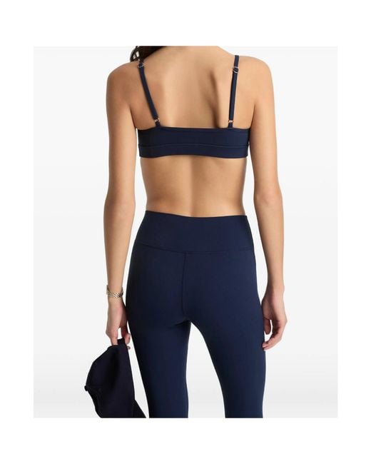 Sporty & Rich Blue V-Neck Sports Bra