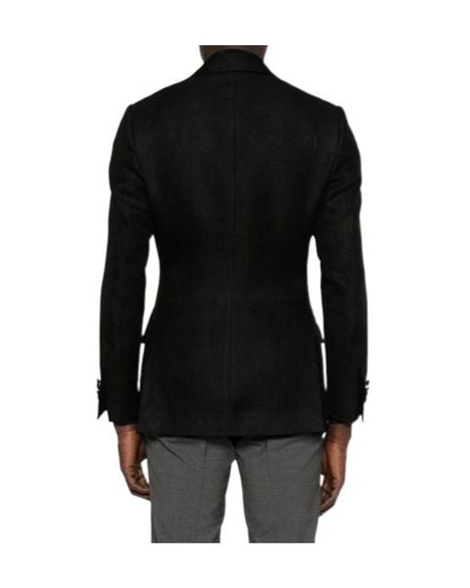 Lardini Black Linen Blazer for men