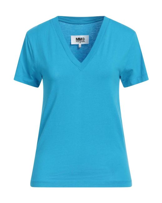 MM6 by Maison Margiela Blue Basic T-Shirt