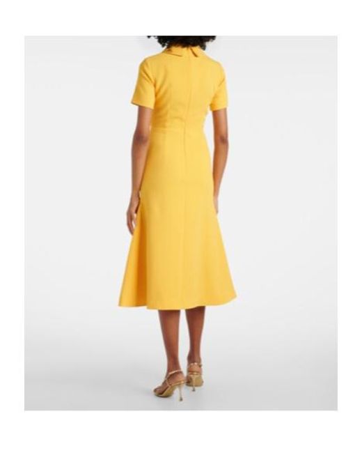Emilia Wickstead Yellow Iman Crepe Cocktail Dress
