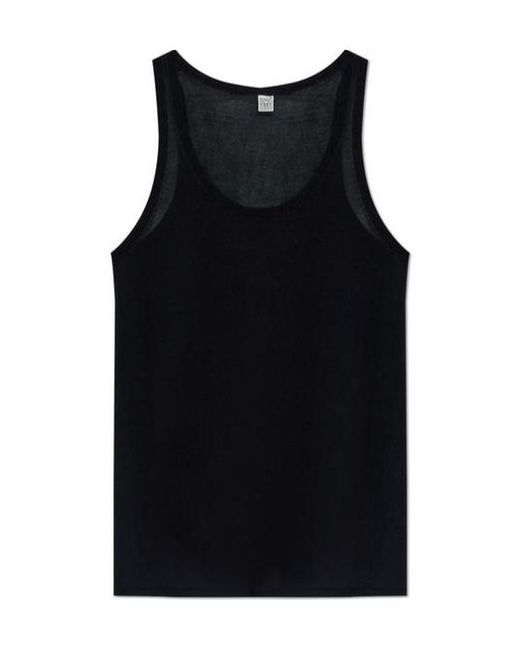 Totême Black Totême Sleeveless Knitted Tank Top