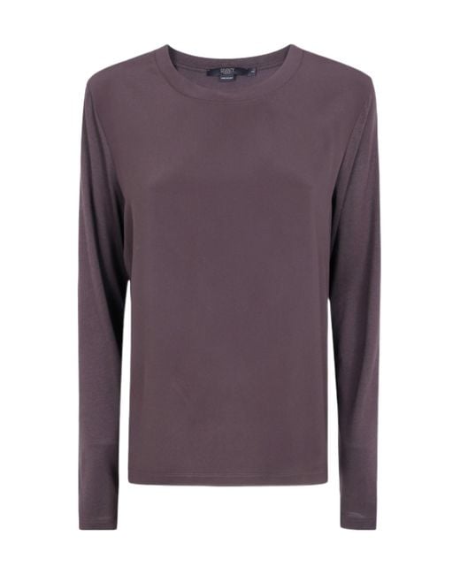 Seventy Purple Jersey Crepe Round Neck Sweater
