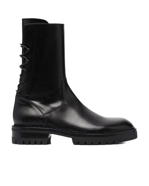 Ann Demeulemeester Black Gijs Leather Boots for men