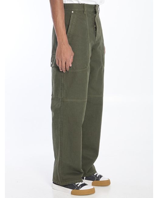 Loewe Green Straight-Leg Cargo Pants for men