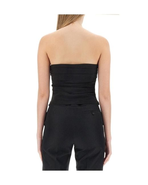 Moschino Black Draped Top