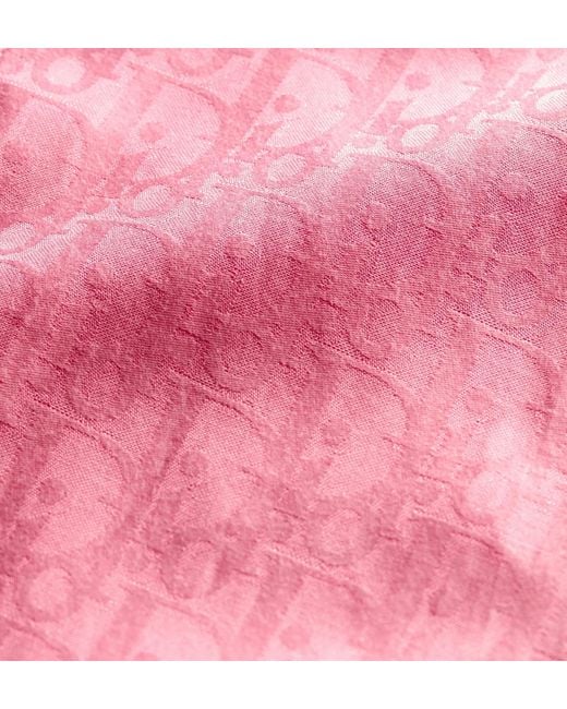 Dior Pink Monogram Short-Sleeve Shirt for men