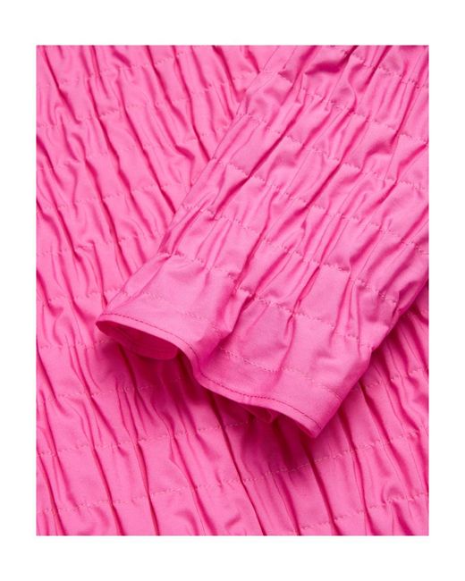 MSGM Pink Ruffle-Detail Blouse