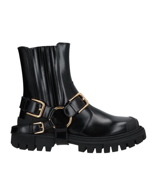 Dolce & Gabbana Black Leather Ankle Boot