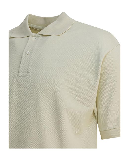 Auralee White Short-Sleeved Polo Shirt for men