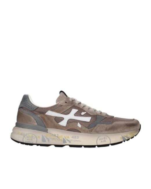 Premiata Gray Lace-Up Sneakers for men