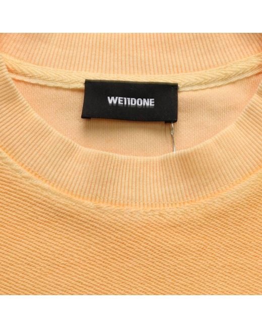 we11done Orange Logo Details Sweater for men