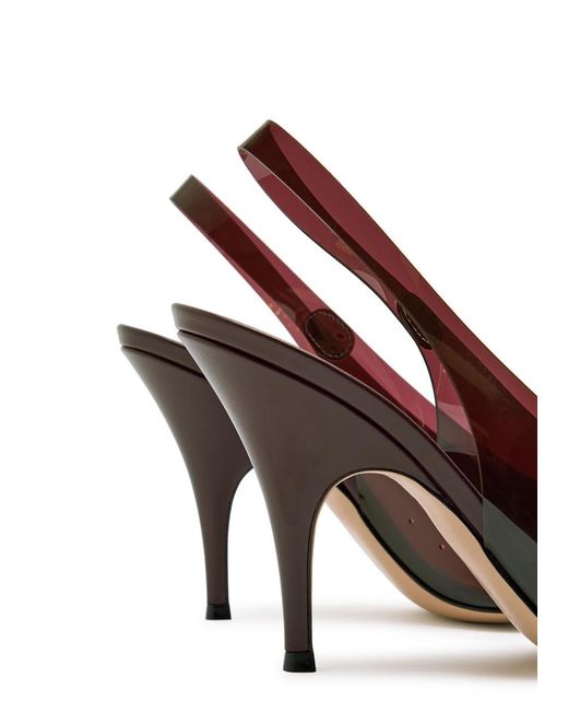 Gianvito Rossi Brown Open-Toe High Heels