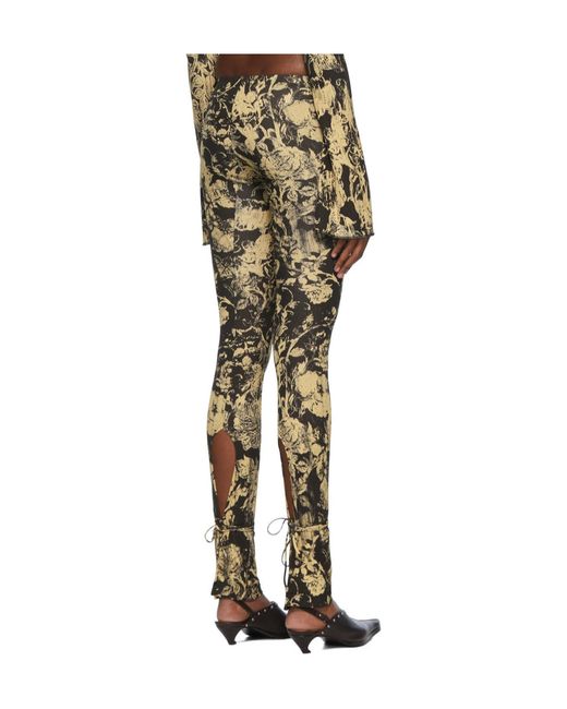 KNWLS Metallic Perse Printed Casual Pants