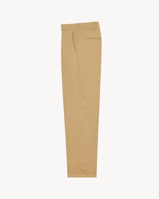 Saint Laurent Natural Cotton Straight Chinos for men