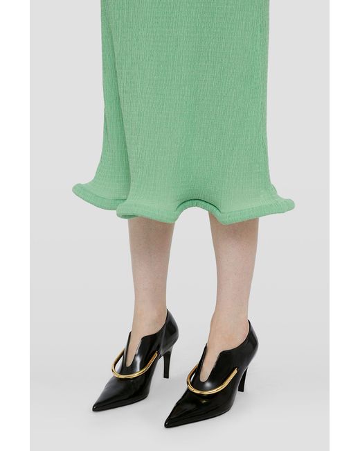 Jil Sander Black Pointed-Toe Slip-On Pumps