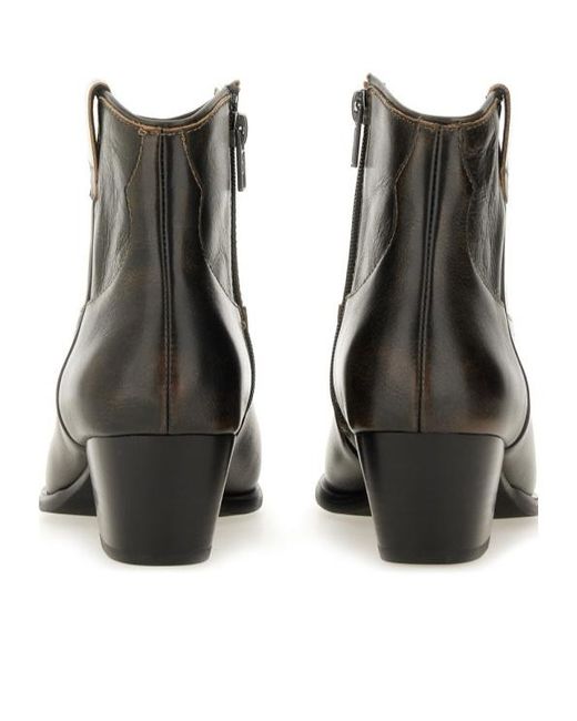Ash Black Texan Ankle Boots