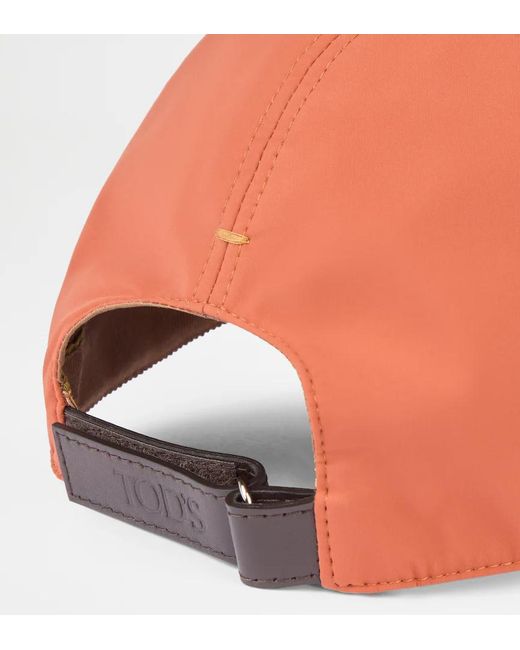 Tod's Orange Logo Hat for men
