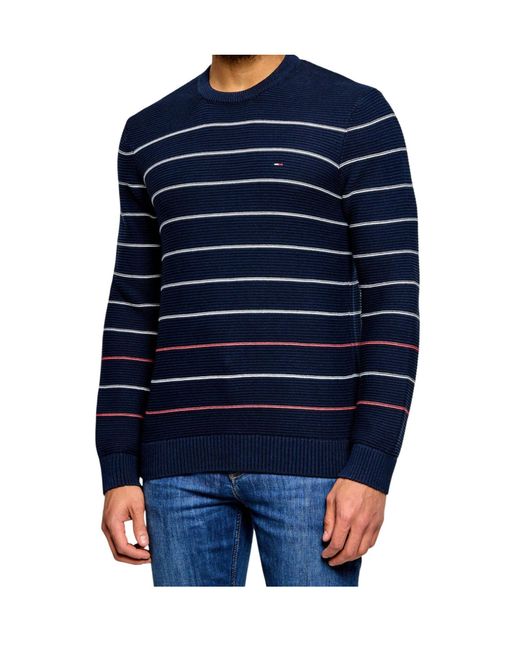 Tommy Hilfiger Blue Crew-Neck Pullover for men