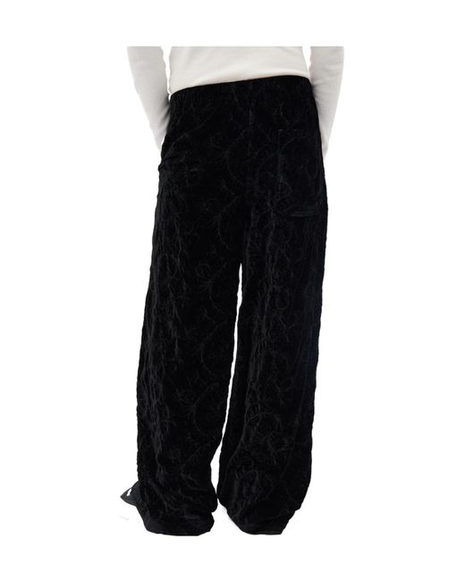 Ann Demeulemeester Black Fin Lounge Track Pants for men